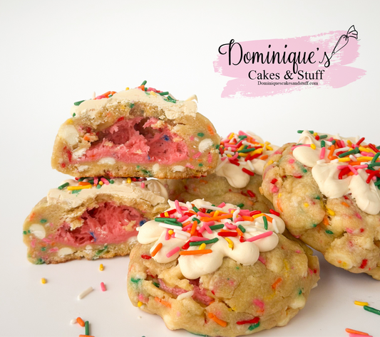 Cake Batter Jumbo stuffed cookie